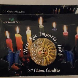 20 Blue Chime Candles and 10 Black Tea Light Candles